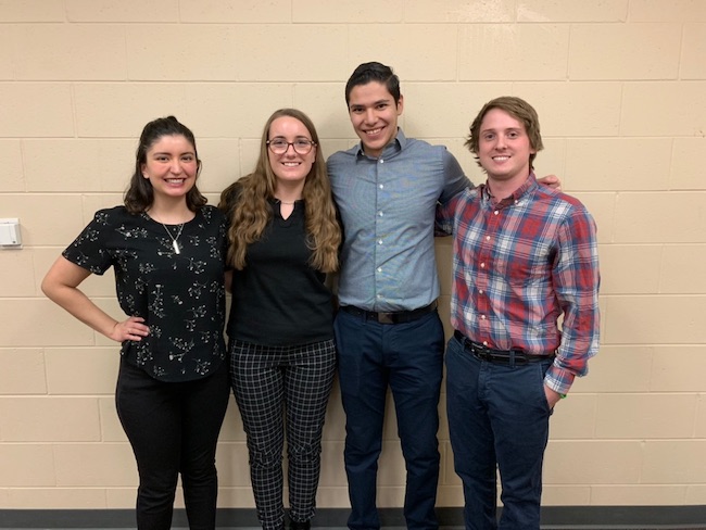 Team members from left to right: Maura Mcdonagh, Kinzie Kujawa, Roberto Romero, Thomas Friesch
