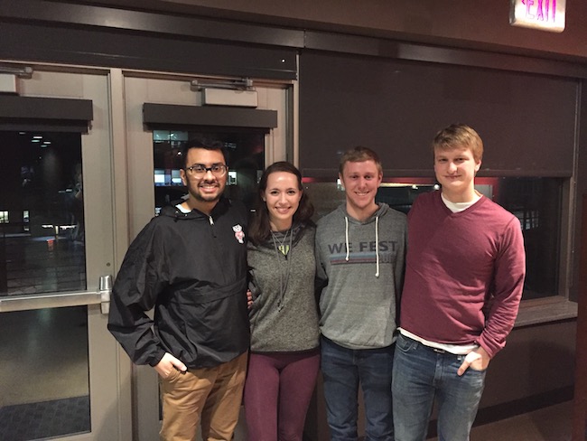 Team members from left to right: Harin Patel, Tyler Bambrough, Carl Parent and Jack O'Keefe