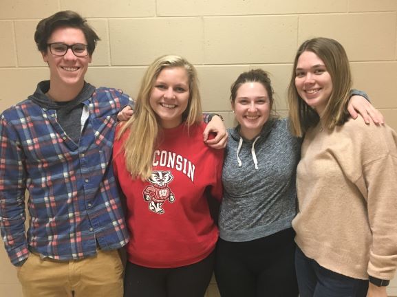 Team members from left to right: Mason Schilling, Lee Hermann, Kennedy Pawell, and Julia Martin