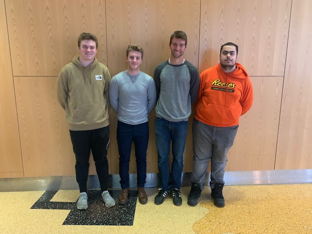 Team members from left to right: Dylan Schuller, Nick Goetz, Noah Nicol, Abdel Daoud