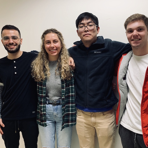Team members from left to right: Ronnie AlRamahi, Amber Rollette, Yue Yang Mo, Drew Budde