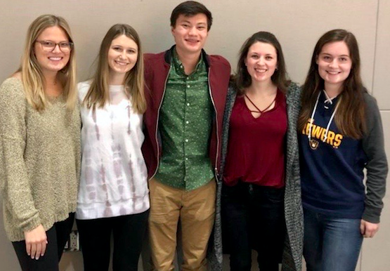 Team members from left to right: Zoe Schmanski, Marissa Harkness, Jonathon Murphy, Brittany Glaeser, Kaitlin Lacy