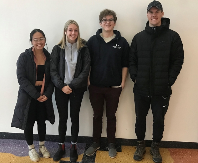 Team members from left to right: Jessica Wang, Abby Drake, Mark Hutson, and Preston Lewis
