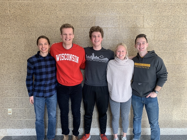 Team members from left to right: Joshua Niesen, Aaron Patterson, Ben Lawonn, Jenna Warden, Austin Gavigan