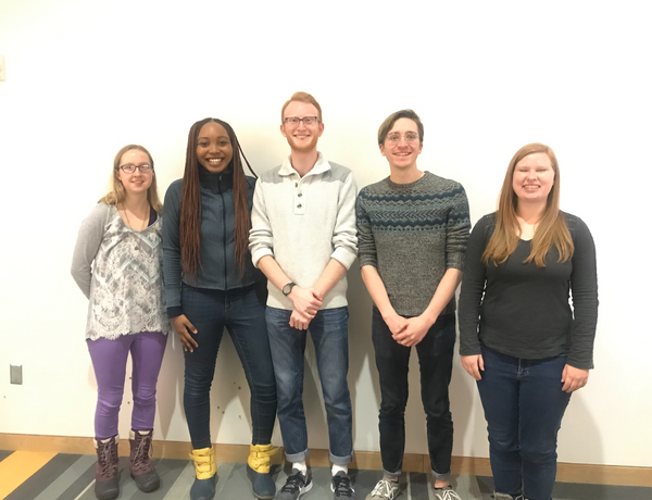 Team members from left to right: Laura, Maisha, Jacob, Will and Hannah