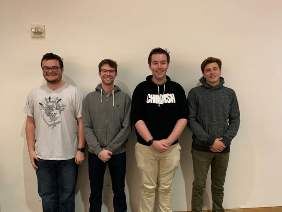 Team members from left to right: Hunter Hefti, Zachary Gahl, Connor Quirk, Spencer Averbeck