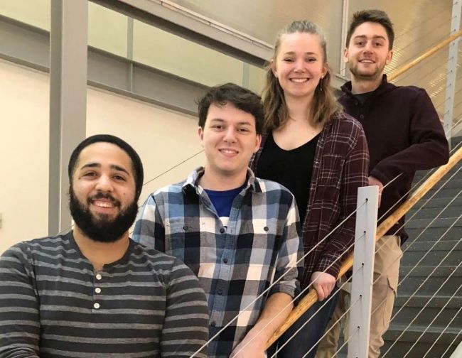 Team members from left to right: Liam Granlund, Quinton Heney, Kiley Smith, Ian Schirtzinger