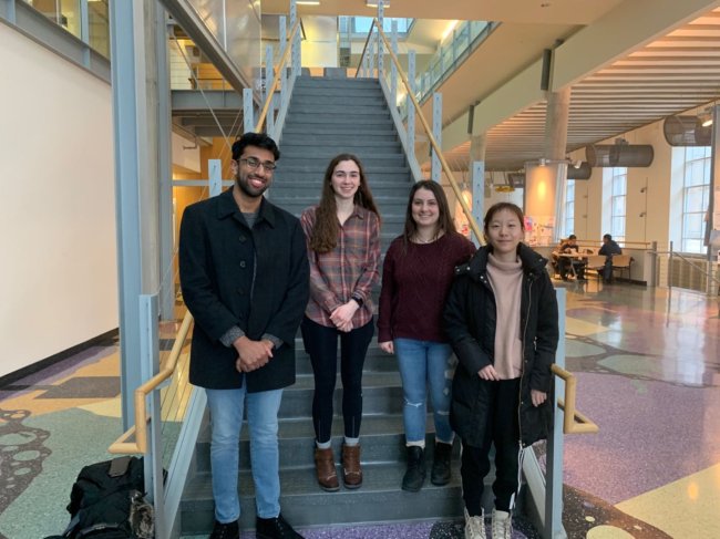 Team members from left to right: Ani Srinivasan, Leah Gause, Kiera Miller, Xu He
