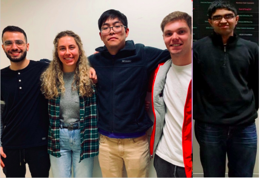 Left to Right: Ronnie Alramahi, Amber Rollette, Yang Mo, Drew Budde, Saketh Challa