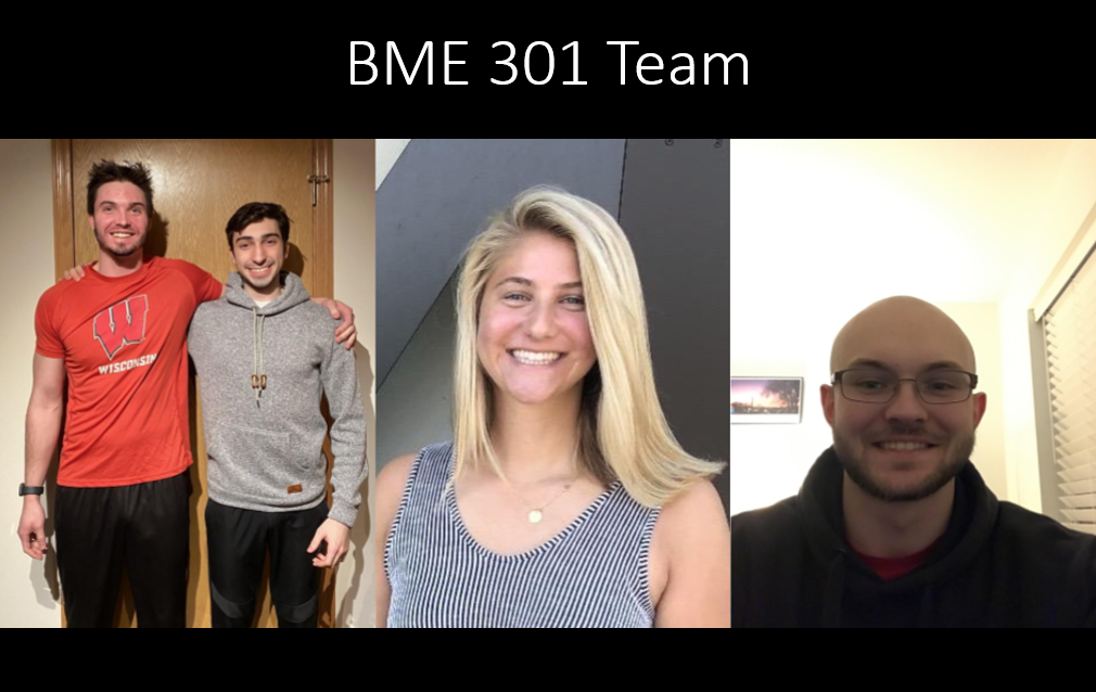 Team members left to right: Nolan Thole, Joe Macksood, Rebecca Swanson, Brandon Chelstrom