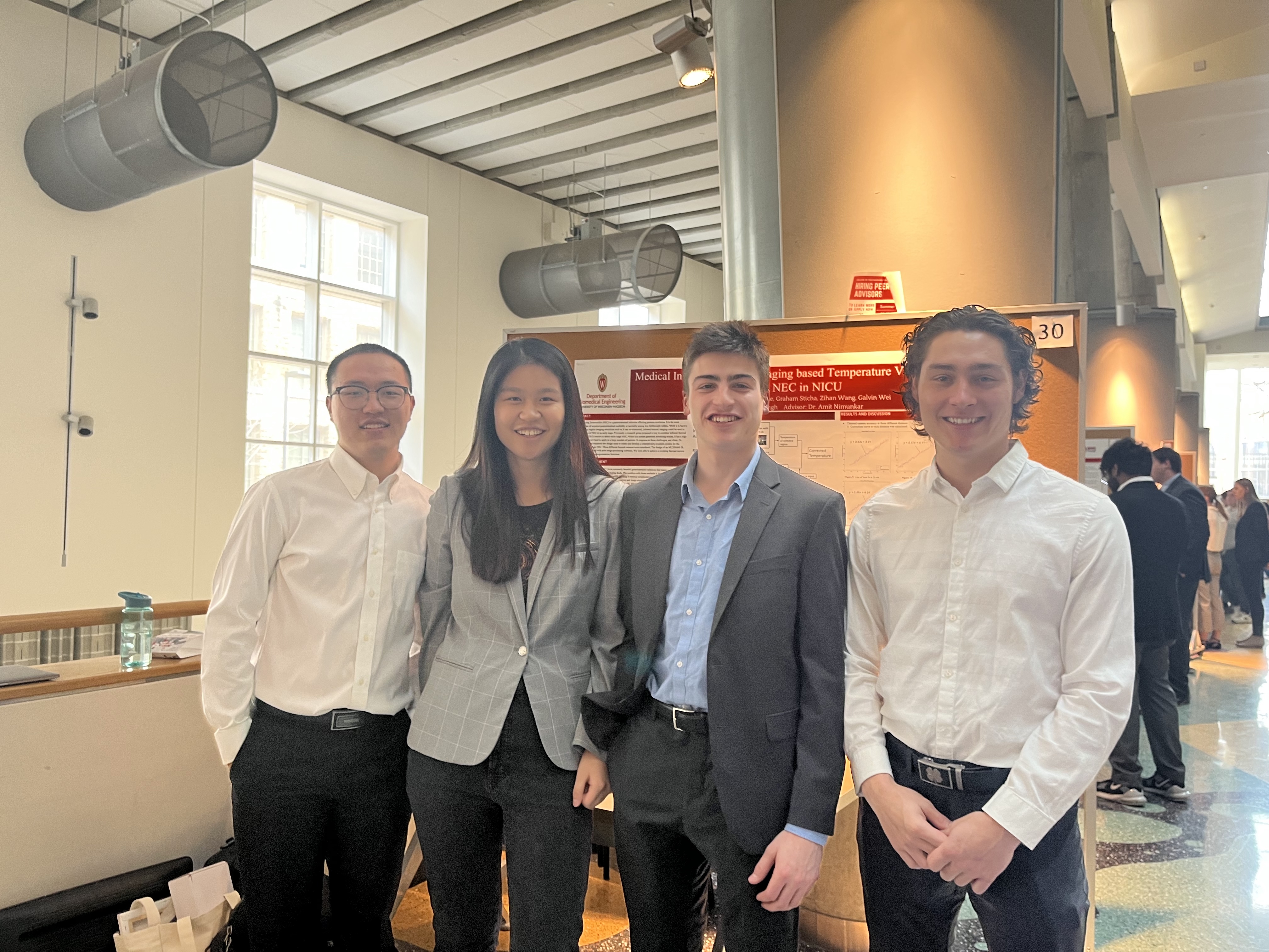 Team members from left to right are: Galvin Wei, Zihan Wang, Graham Sticha, Cole Knickelbine.
