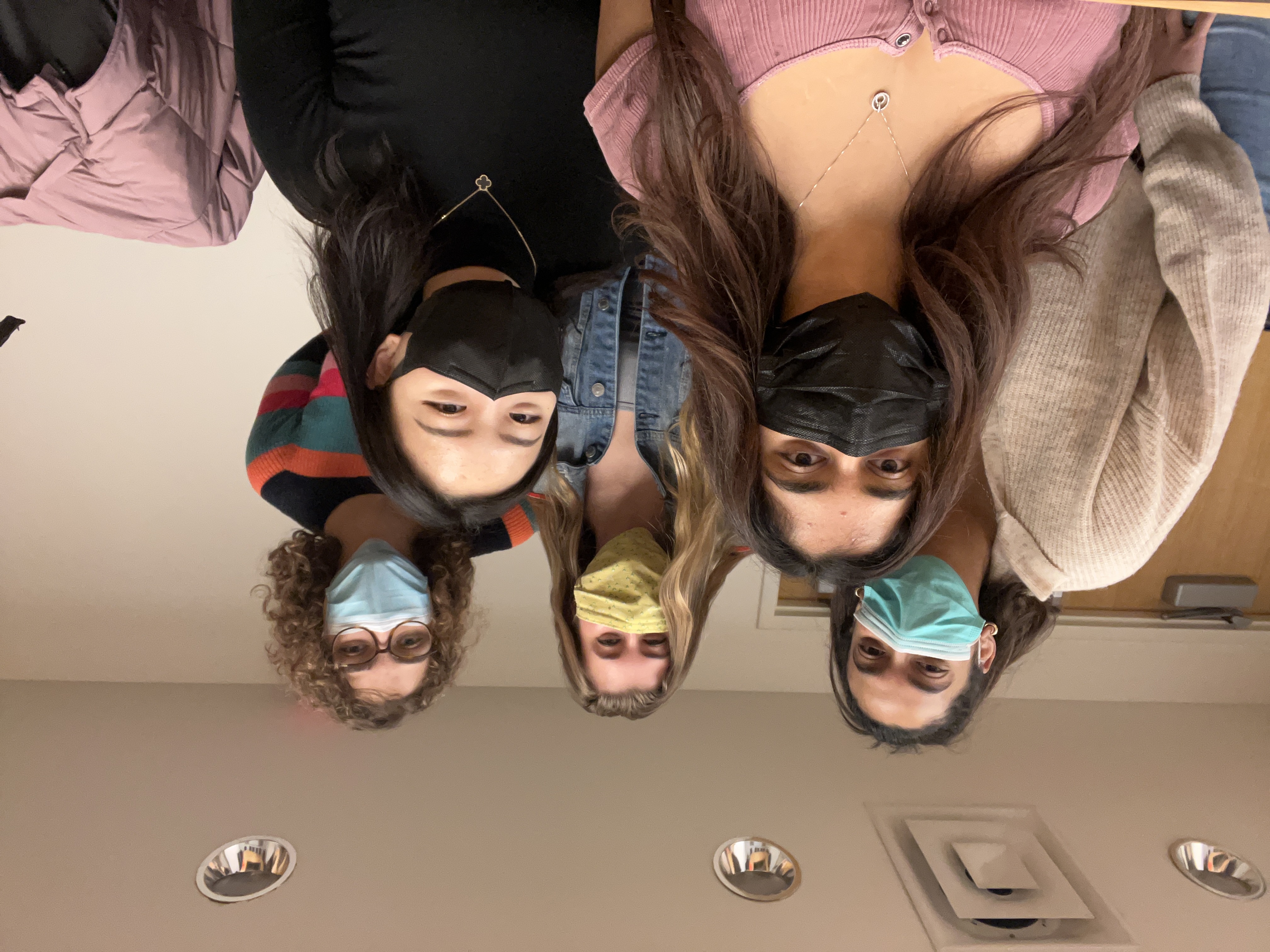 (Front Row) Anvesha Mukherjee and Angela Bae (Back Row)  Mira Baichoo, Caitlin Hielsberg, Iris Baurceanu