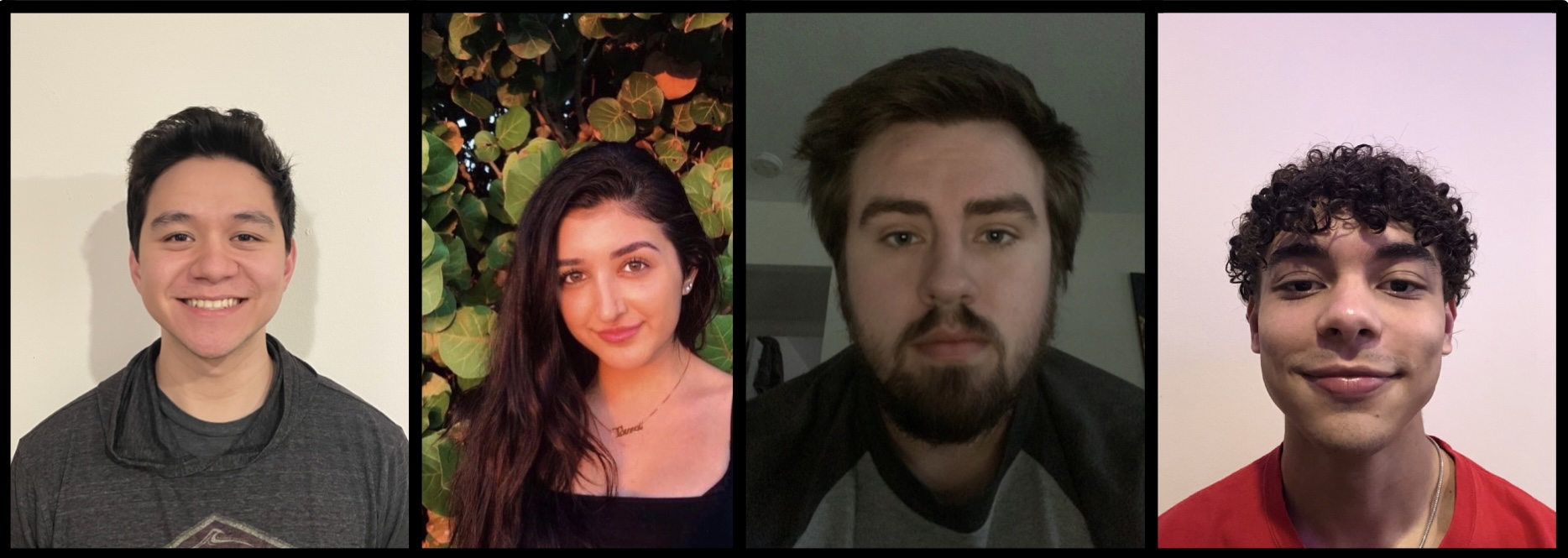 From Left to Right: Matt Fang, Tara Boroumand, Trevor Silver, Draeson Marcoux