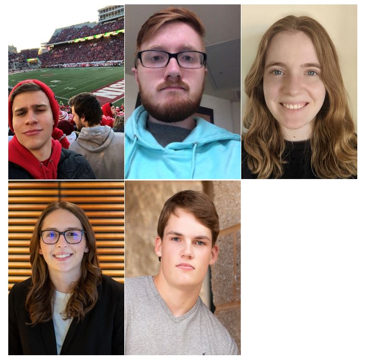 Top (Left to Right): Francisco O'Neill Rodriguez, Chase Hansen, Josephine Hall; Bottom (Left to Right): Mary Laudon, Lucas Pinkerton