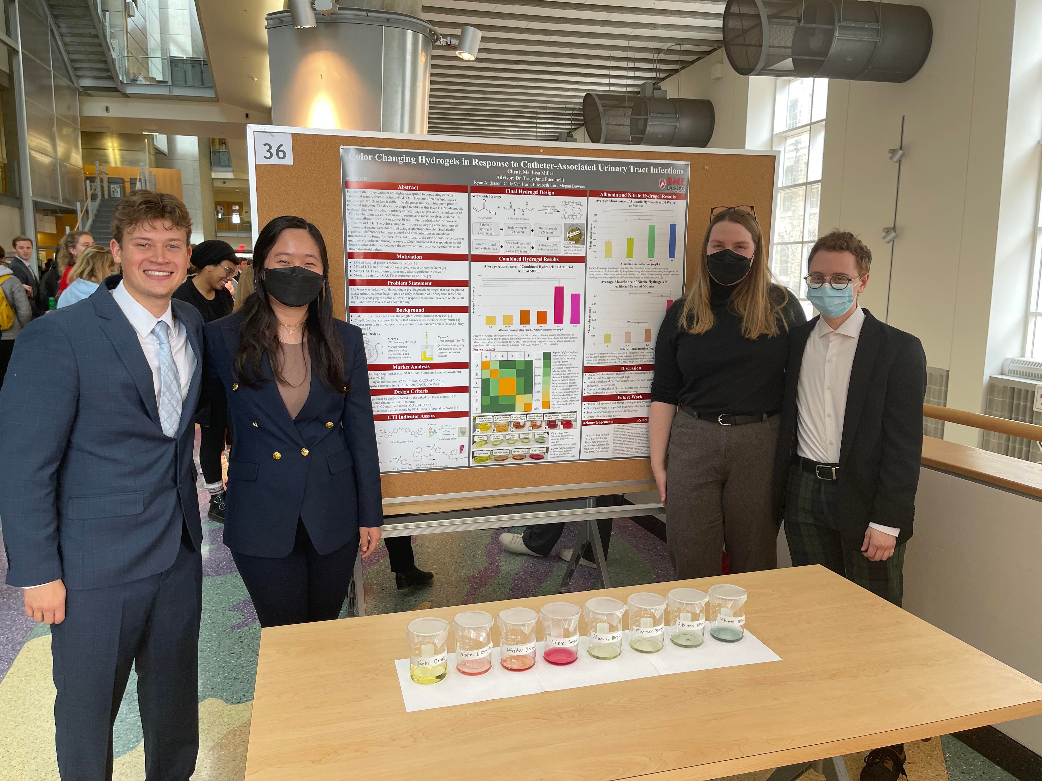 Left to Right: Ryan Anderson, Elizabeth Liu, Megan Bowers, Cade Van Horn