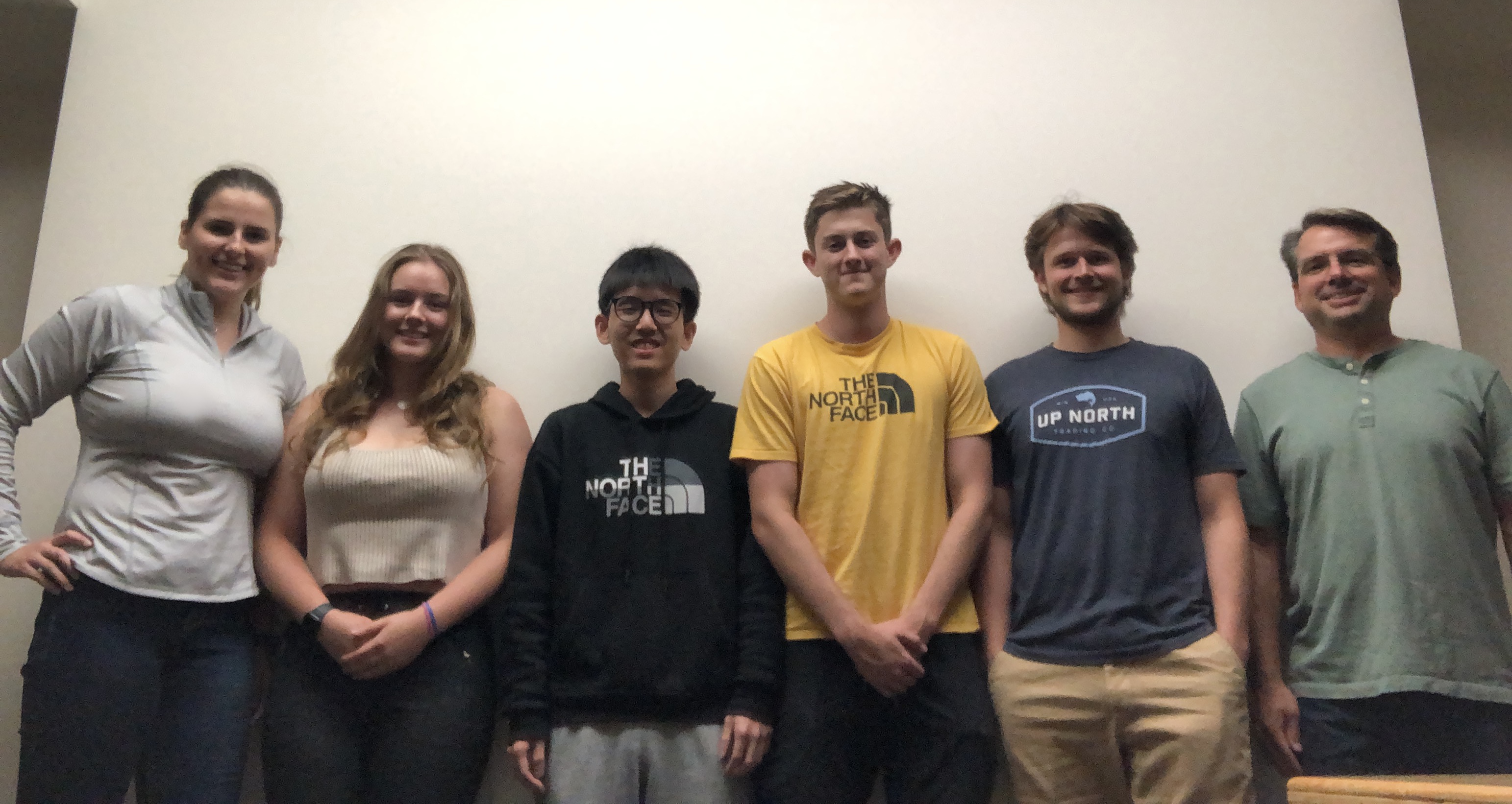 Team Photo (Left to Right): Kenzie Germanson, Julia Mastej, Warunyoo Nijjarungul, Lance Johnson, Jacob Arlandson, Prof. Michael DeCicco (Advisor)
