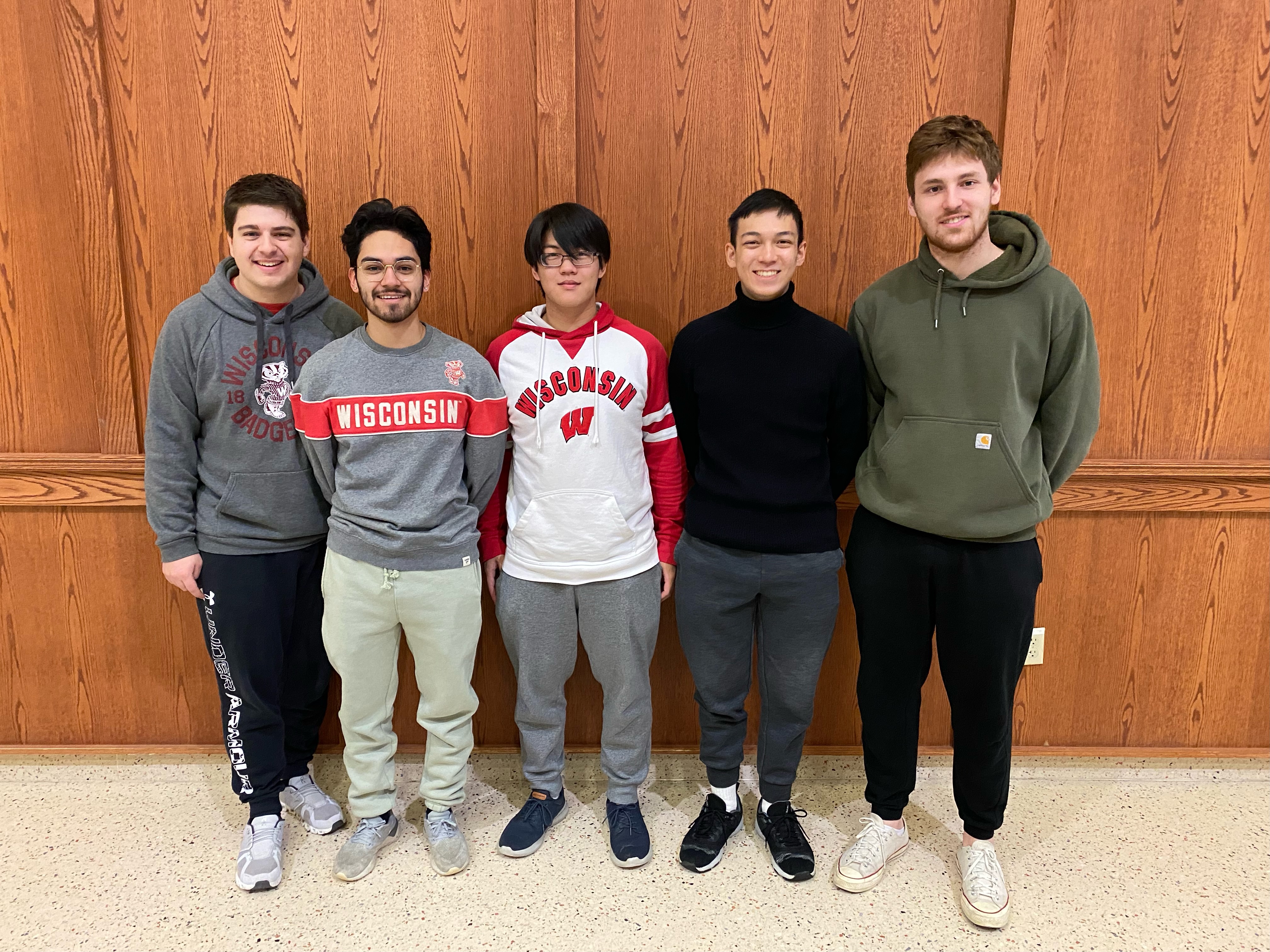 Left to Right: Cole Kaneski, Jamie Barajas, Joel Pan, Alex He, Sinan Ozturk