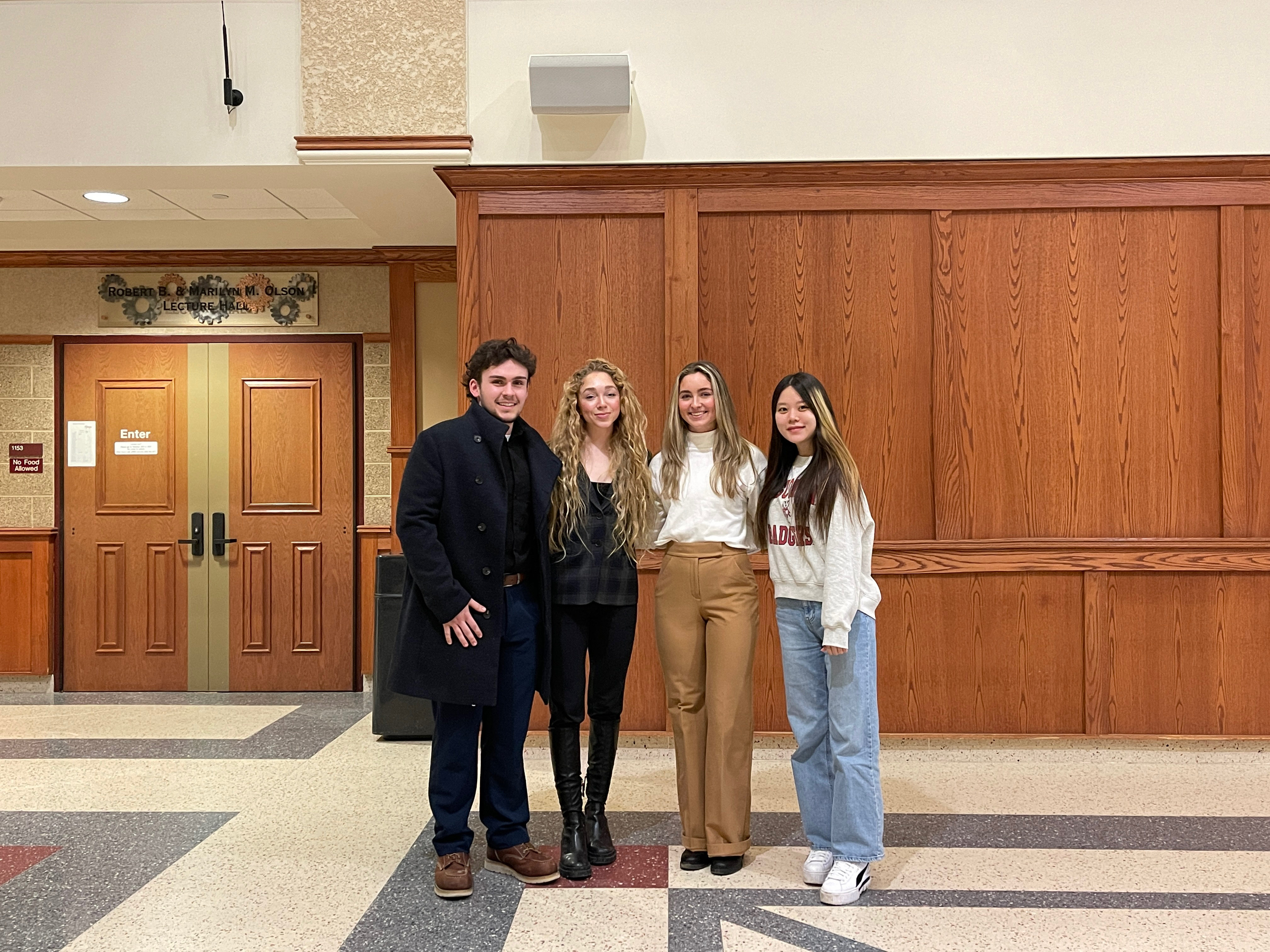 Left-to-right: Cameron Owens, Grace Kreissler, Margo Amatuzio, Seyoung Park