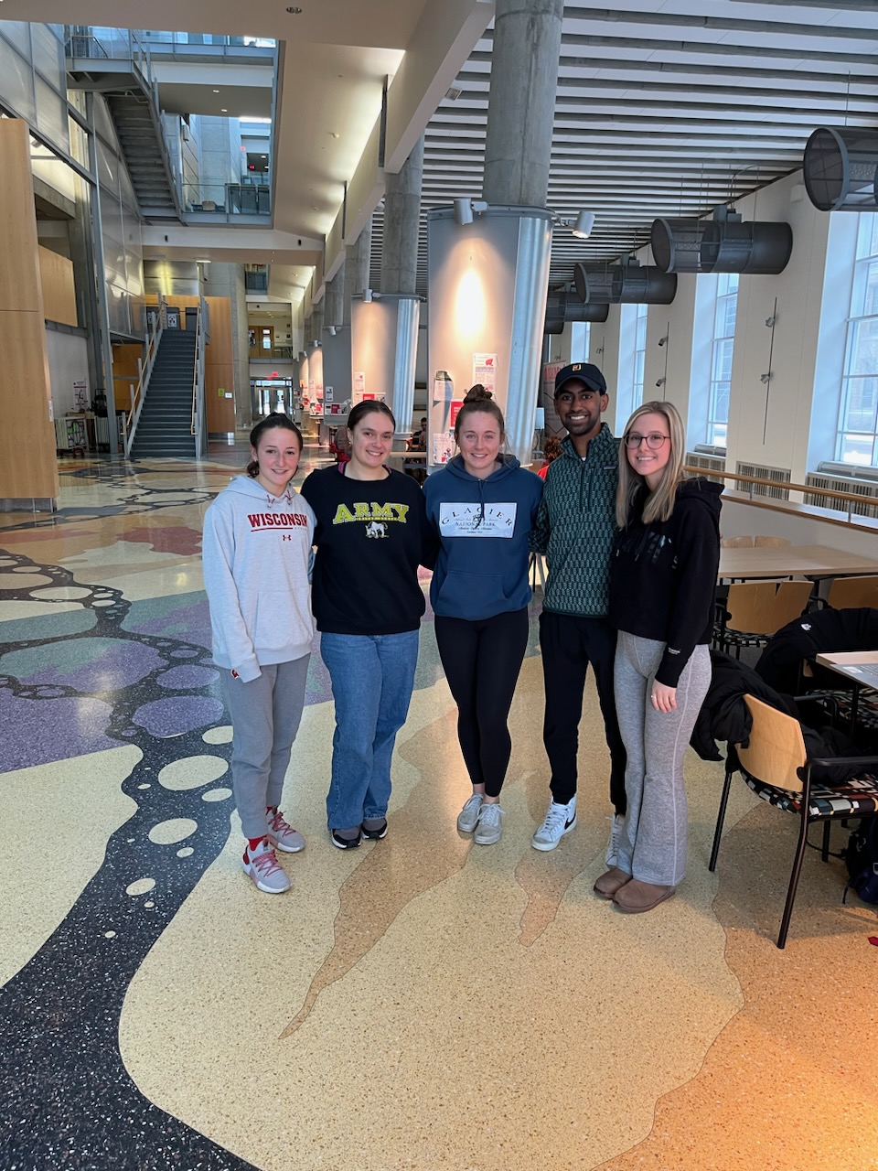 First day on the job! (Rachel, Kat, Sierra, Delaney, Shrey)
