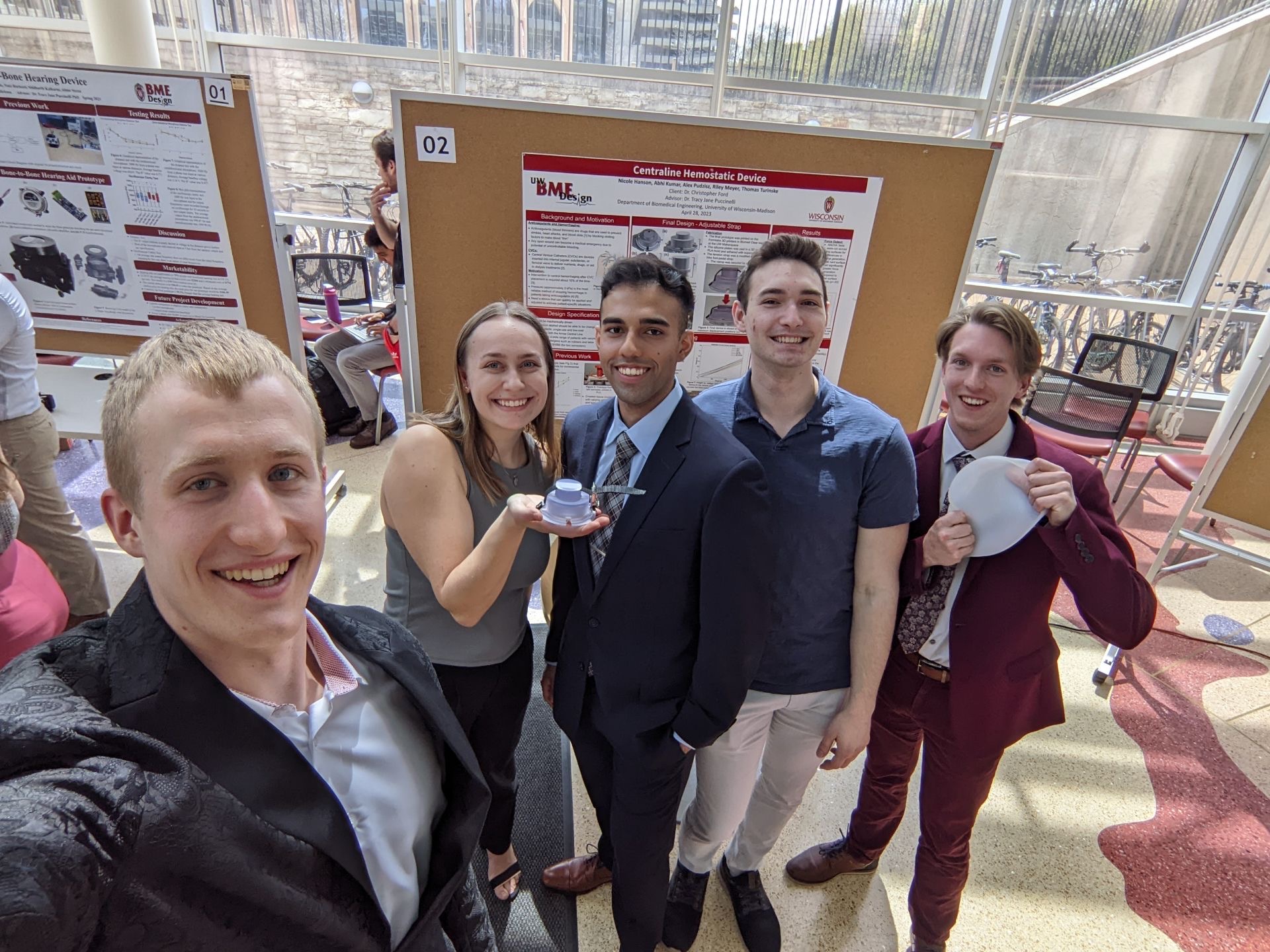 Design Excellence Honorable Mention Team Members Pictured: TJ Turinske, Nicole Hanson, Abhi Kumar, Alex Pudzisz, Riley Meyer