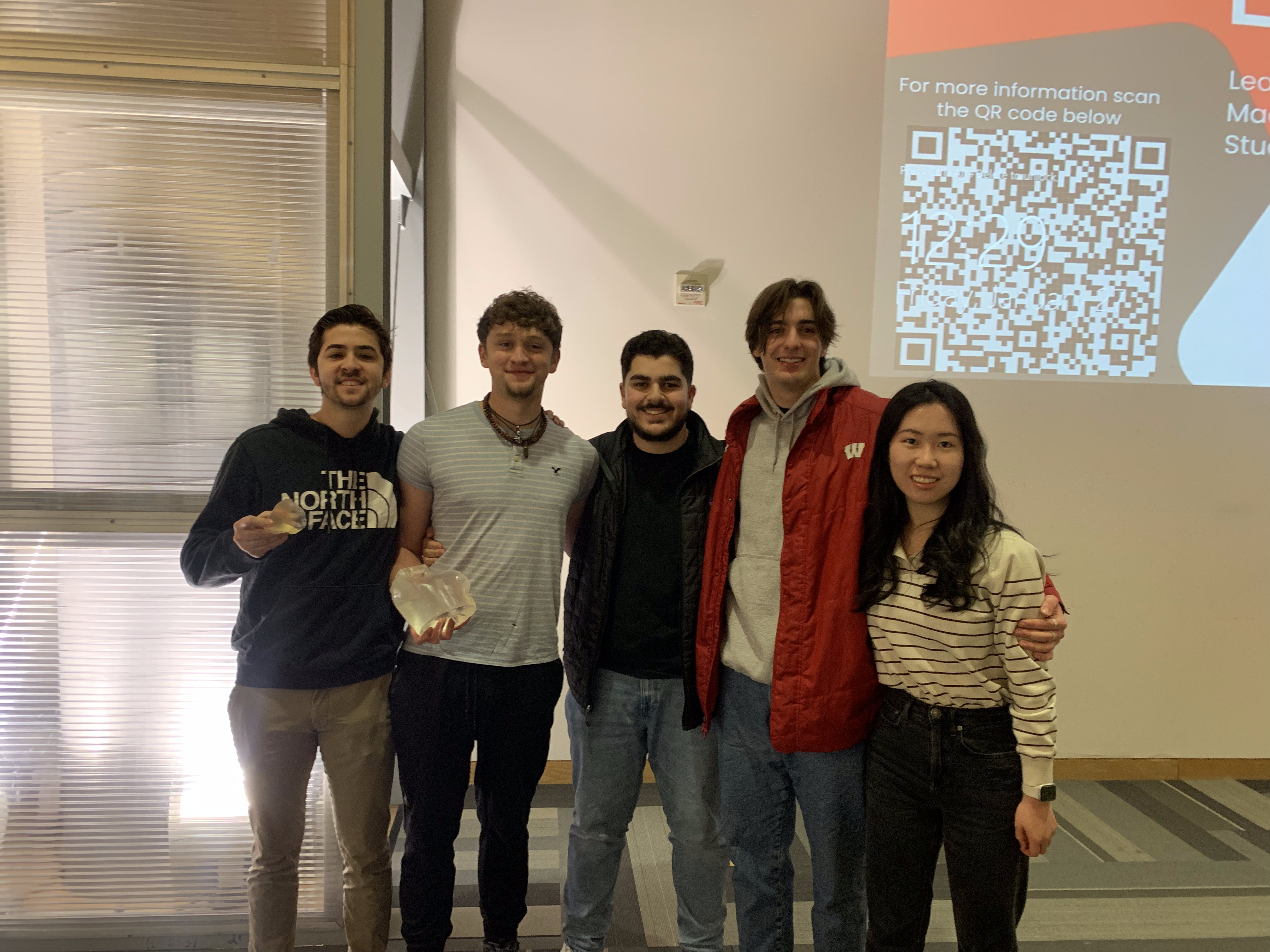 Pictured from left to right: Alex, Ethan, Raad, Gabe, Ai