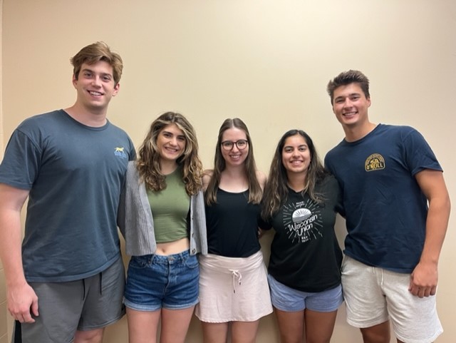 Left to Right: Drew Hardwick (BPAG), Katie Day (Communicator), Bella Raykowski (BSAC), Maya Tanna (BWIG), Sam Bardwell (Leader)