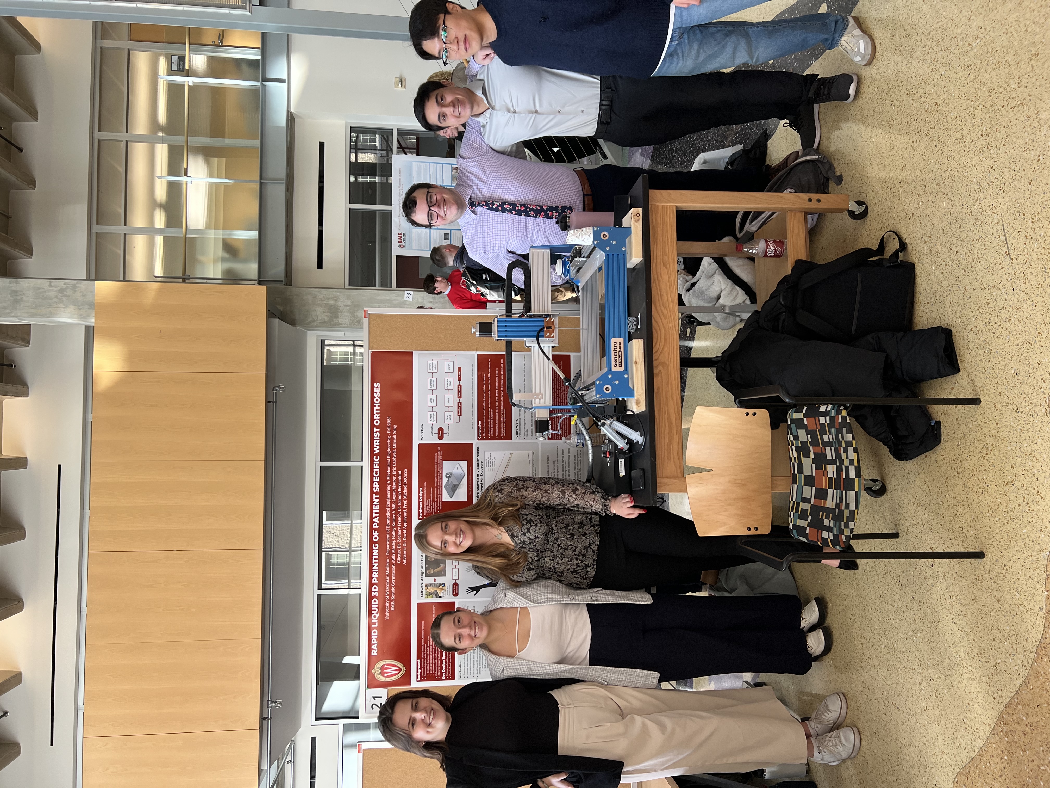From Left to Right: Kenzie Germanson, Hailey Kanter, Julia Mastej, Eric Cardwell, Logan Maurer, Minsuk Song