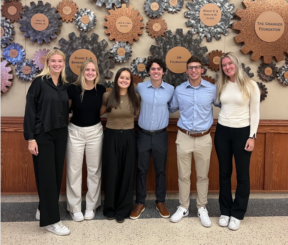 Team picture at preliminary presentations: Maggie A, Maddie J, Kennedy K, Jason H, Zach O, Lexi B