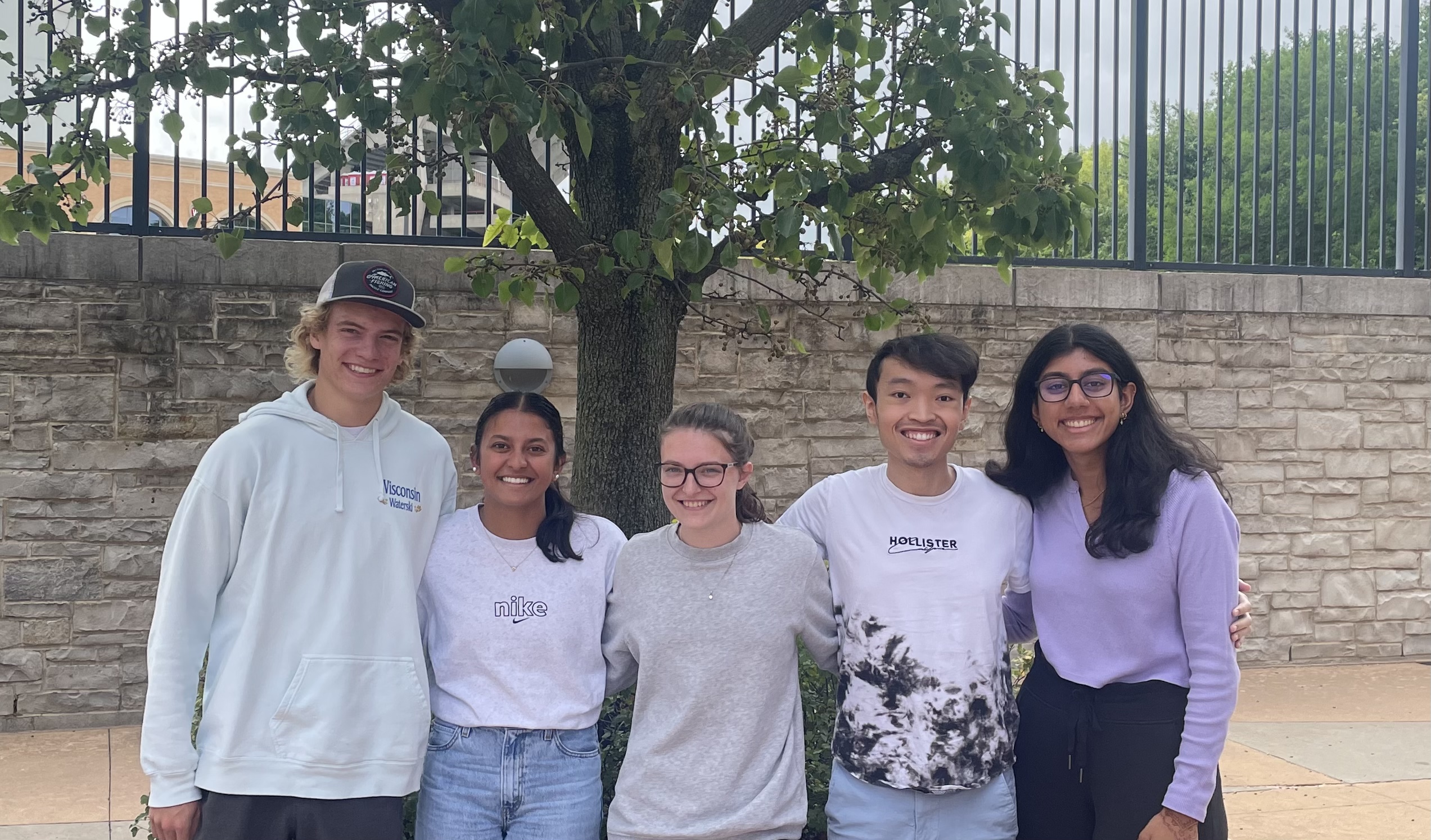Left to right: Samuel Strachan, Shreya Shreedhar, Morgan Parks, Matthew Pham, Soniya Patel