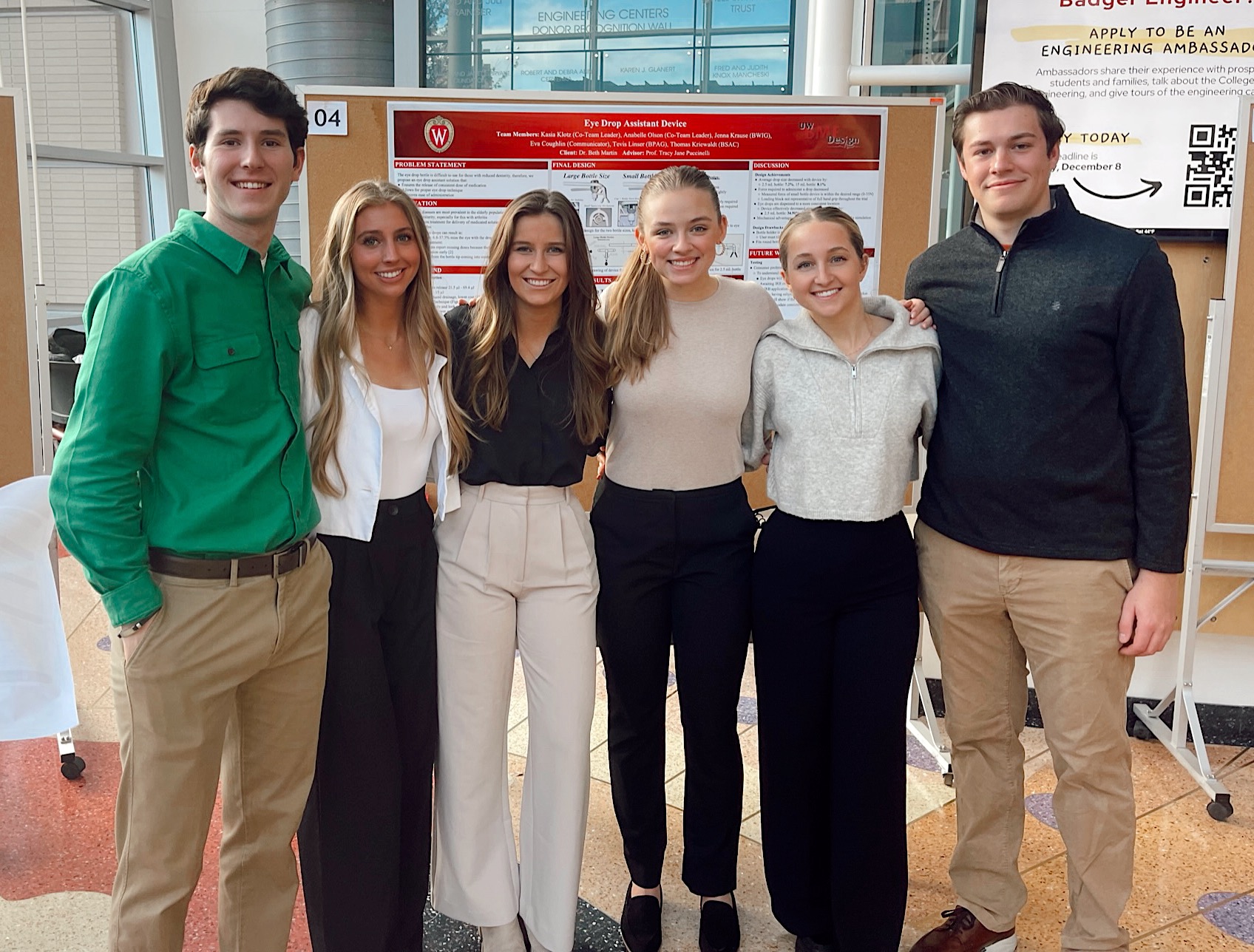 Team Members (left to right): Tevis Linser, Eva Coughlin, Jenna Krause, Kasia Klotz, Anabelle Olson, Thomas Kriewaldt