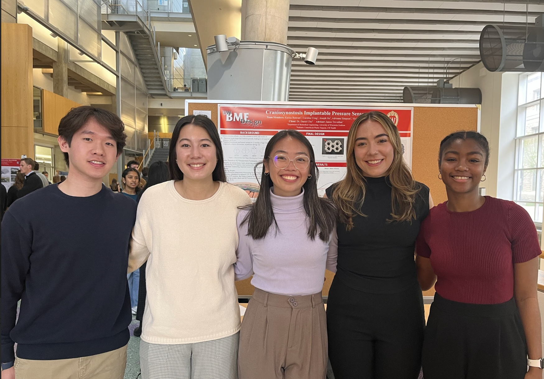 Joseph Ho, Karina Buttram, Vivian Woo, Caroline Craig, Adrienne Simpson (left to right)