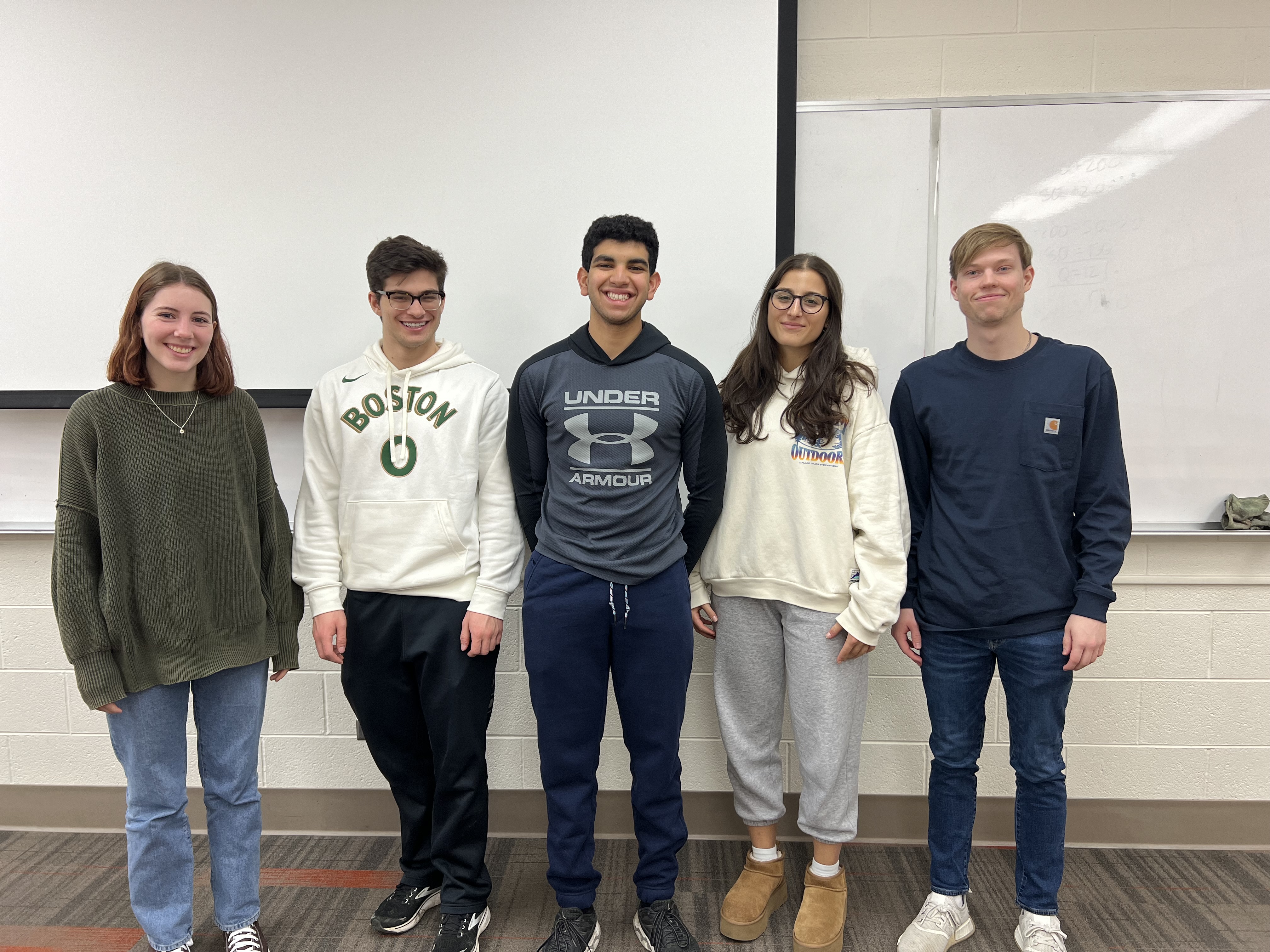 Sara Sagues, Leonzio DiCataldo, Max Aziz, Rachel Nossen, Jimmy Zydlo