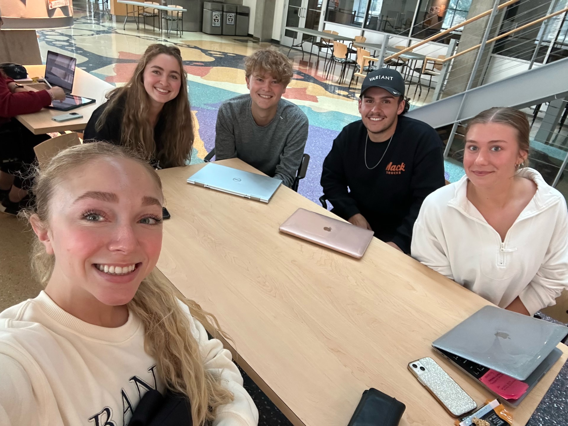 Left to Right: Gracie Kreissler, Margo Amatuzio, Riley Toth, Cameron Owens, and Delani Wille